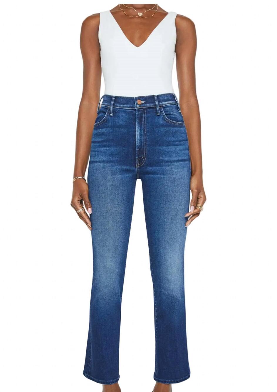 NEW MOTHER the hustler ankle jeans in taking chances